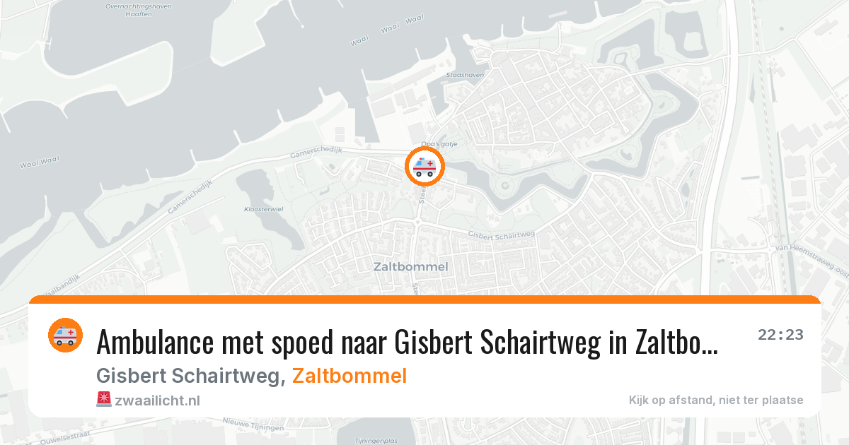 Ambulance met spoed naar Gisbert Schairtweg in Zaltbommel — 29 mrt 2026