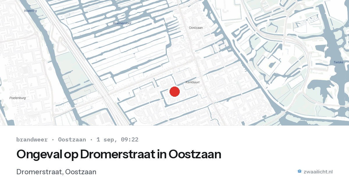 Ongeval op Dromerstraat in Oostzaan — 1 sep 2026