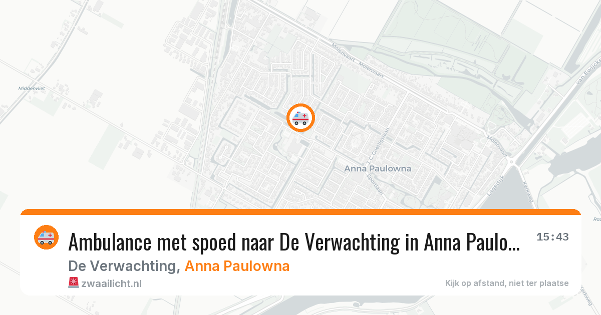 Ambulance met spoed naar De Verwachting in Anna Paulowna — 23 jan 2026