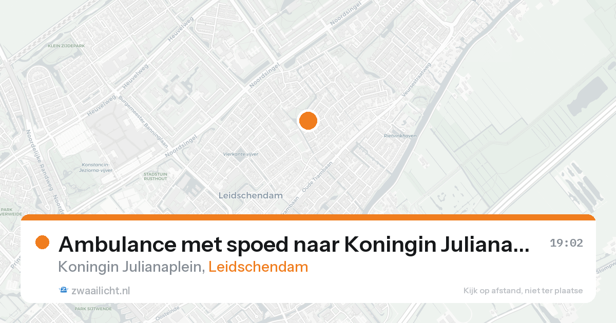 Ambulance met spoed naar Koningin Julianaplein in Leidschendam — 15 aug 2026