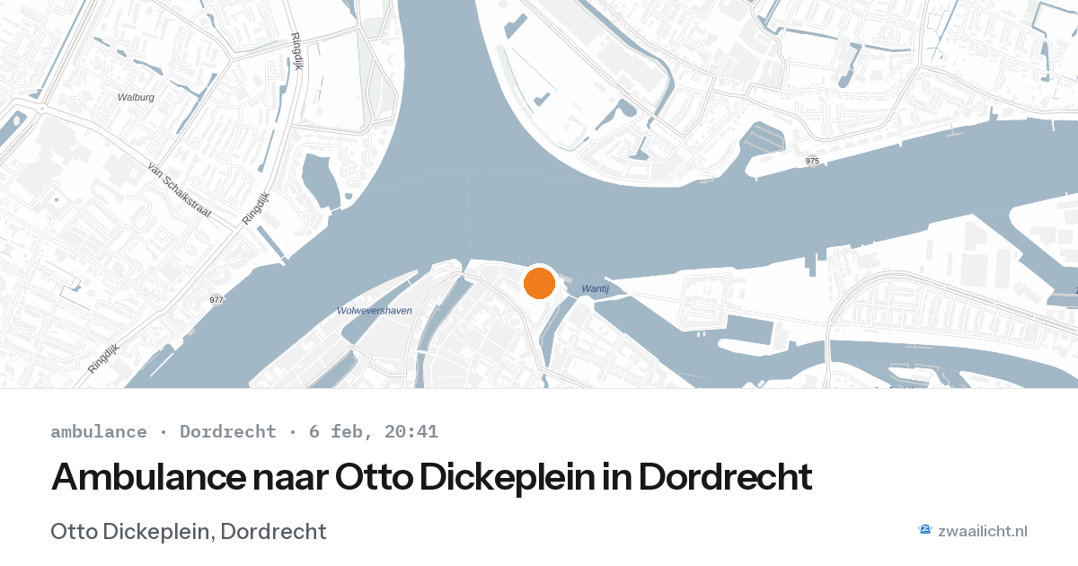 Ambulance naar Otto Dickeplein in Dordrecht — 6 feb 2026