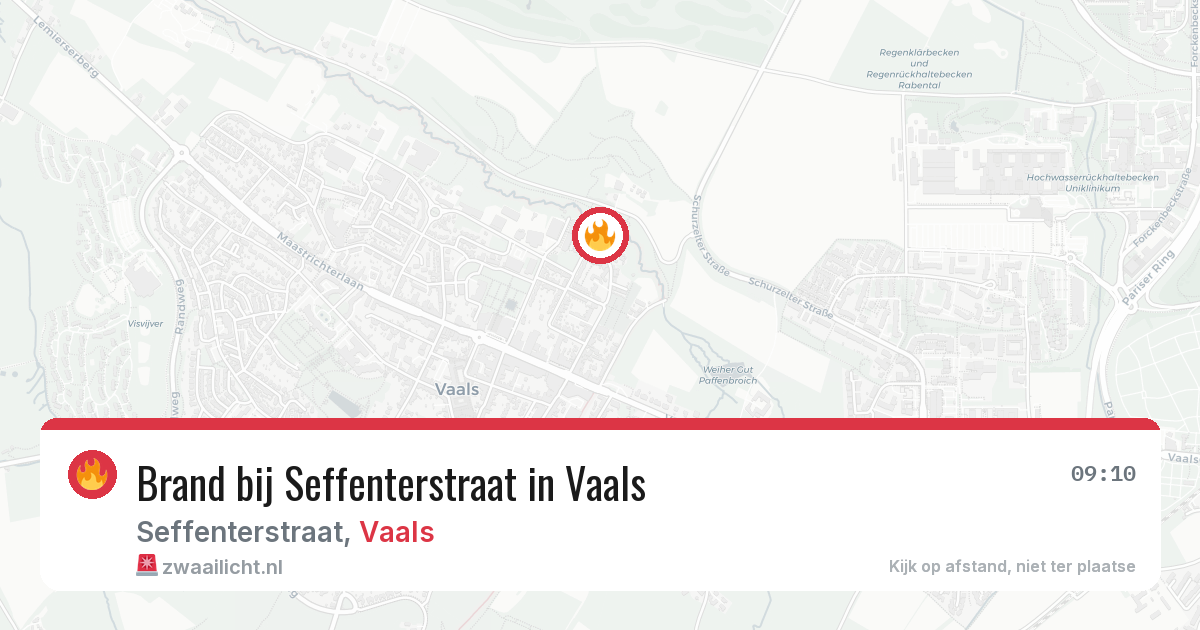 Brand bij Seffenterstraat in Vaals — 20 jul 2026