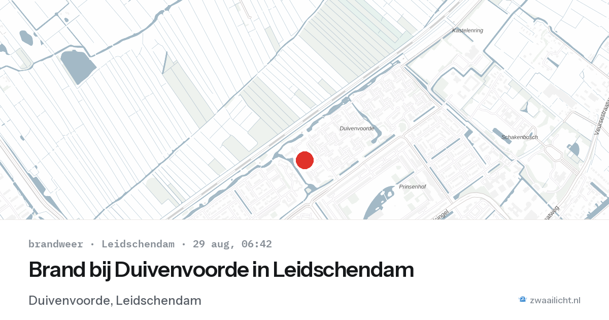 Brand bij Duivenvoorde in Leidschendam — 29 aug 2026