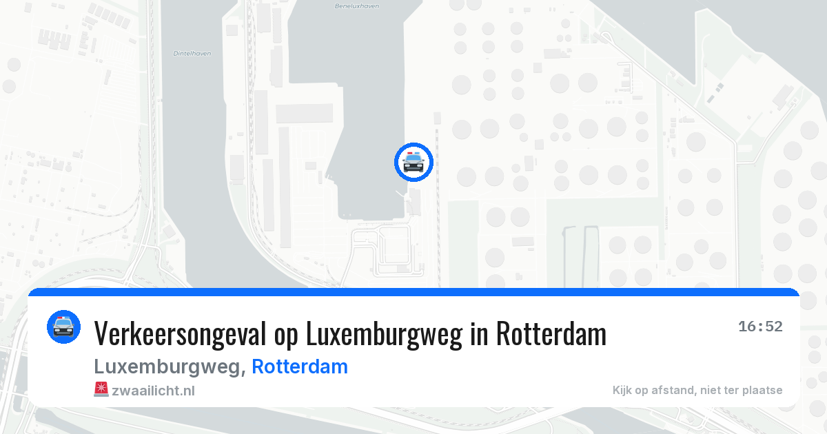 Verkeersongeval op Luxemburgweg in Rotterdam — 6 aug 2026