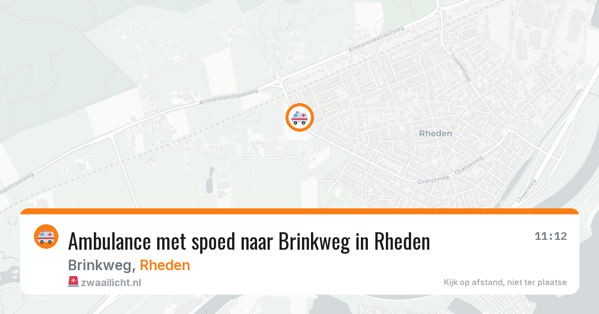 Ambulance met spoed naar Brinkweg in Rheden — 8 jun 2026