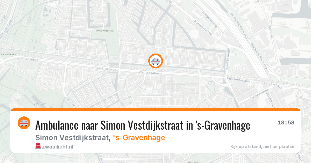Ambulance naar Simon Vestdijkstraat in 's-Gravenhage — 8 apr 2026