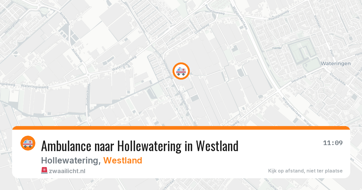 Ambulance naar Hollewatering in Westland — 12 aug 2026