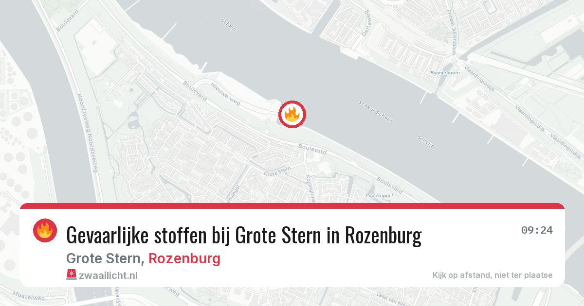 Gevaarlijke stoffen bij Grote Stern in Rozenburg — 3 aug 2026