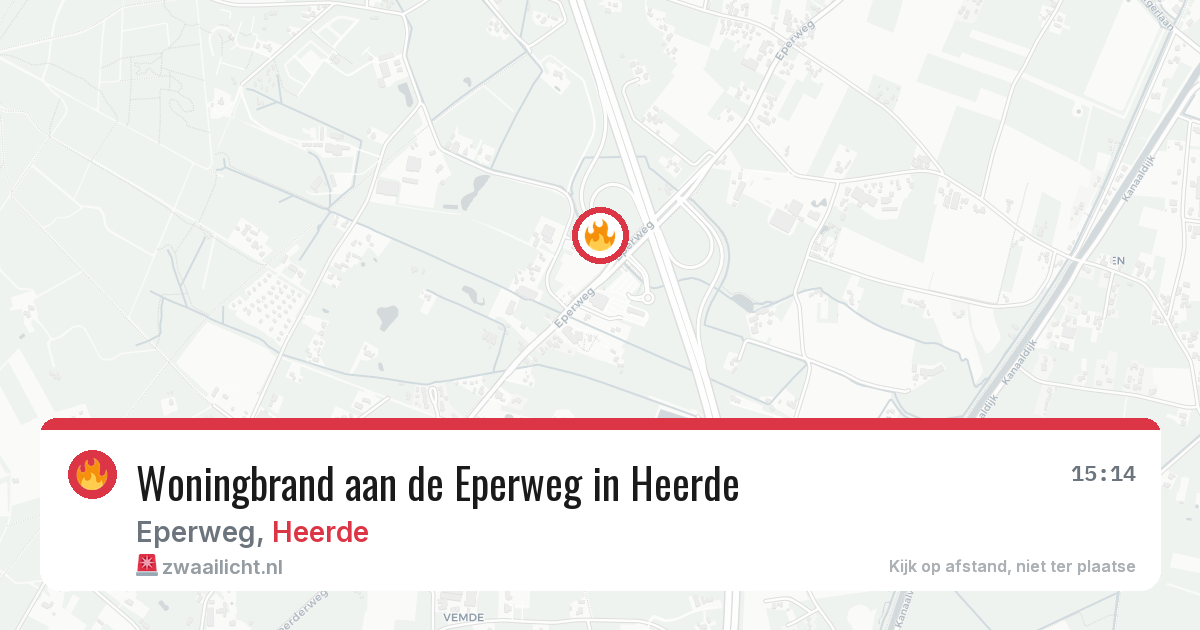Woningbrand aan de Eperweg in Heerde — 30 mrt 2026