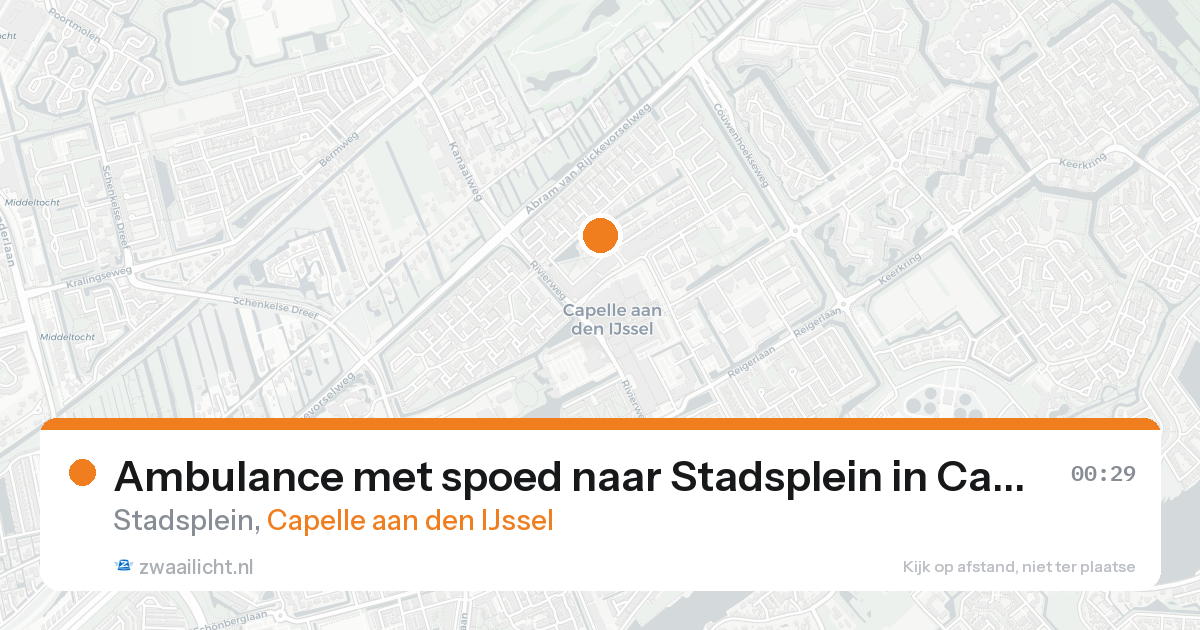Ambulance met spoed naar Stadsplein in Capelle aan den IJssel — 25 aug 2026