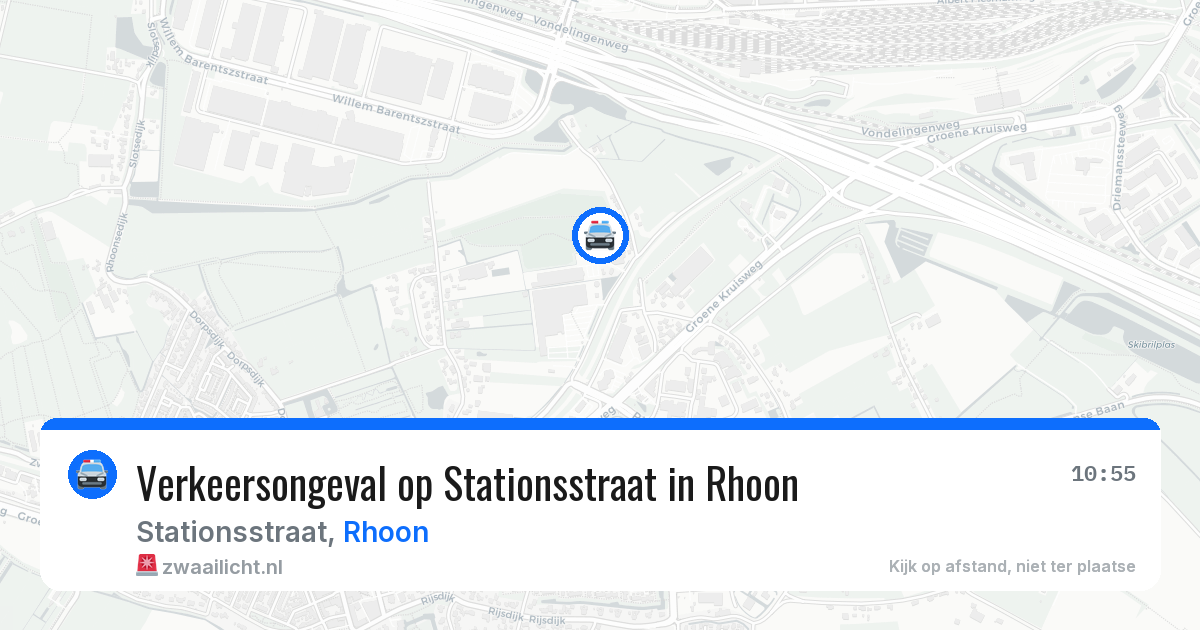 Verkeersongeval op Stationsstraat in Rhoon — 8 jun 2026