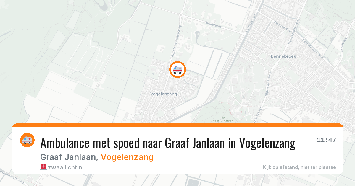 Ambulance met spoed naar Graaf Janlaan in Vogelenzang — 9 feb 2026