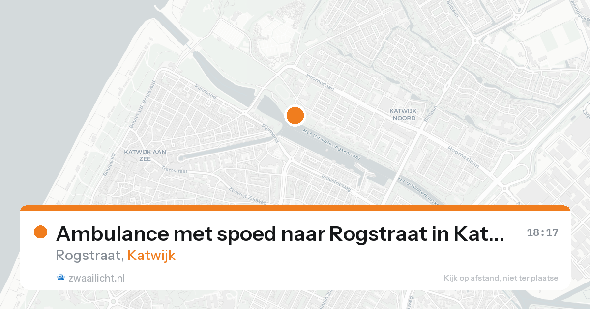Ambulance met spoed naar Rogstraat in Katwijk — 20 aug 2026