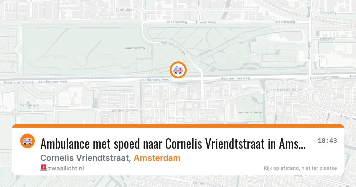 Ambulance met spoed naar Cornelis Vriendtstraat in Amsterdam — 1 jul 2026