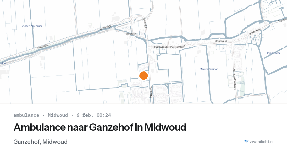 Ambulance naar Ganzehof in Midwoud — 5 feb 2026