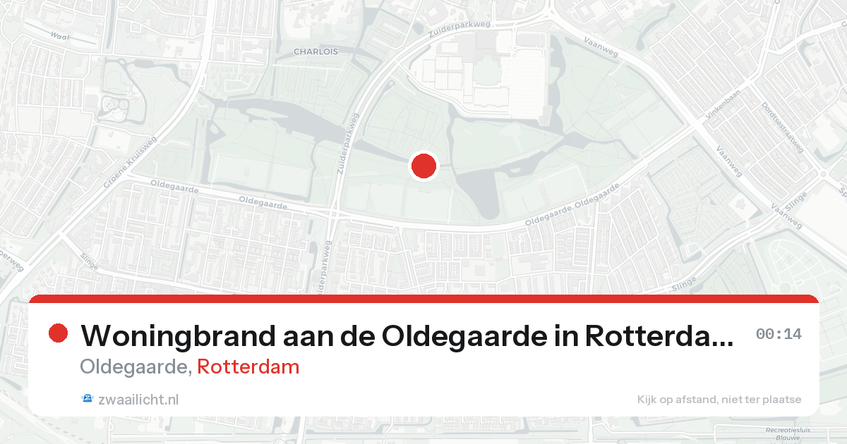Woningbrand aan de Oldegaarde in Rotterdam — 23 aug 2026