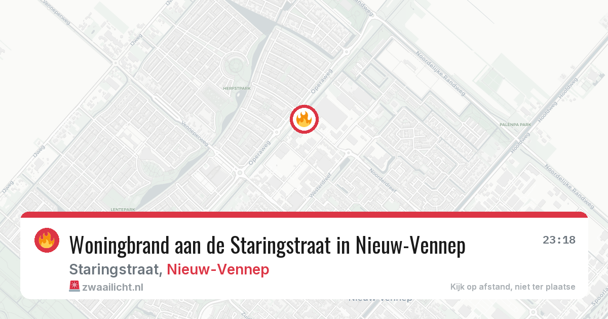 Woningbrand aan de Staringstraat in Nieuw-Vennep — 6 jul 2026