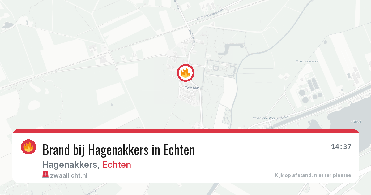 Brand bij Hagenakkers in Echten — 28 jul 2026