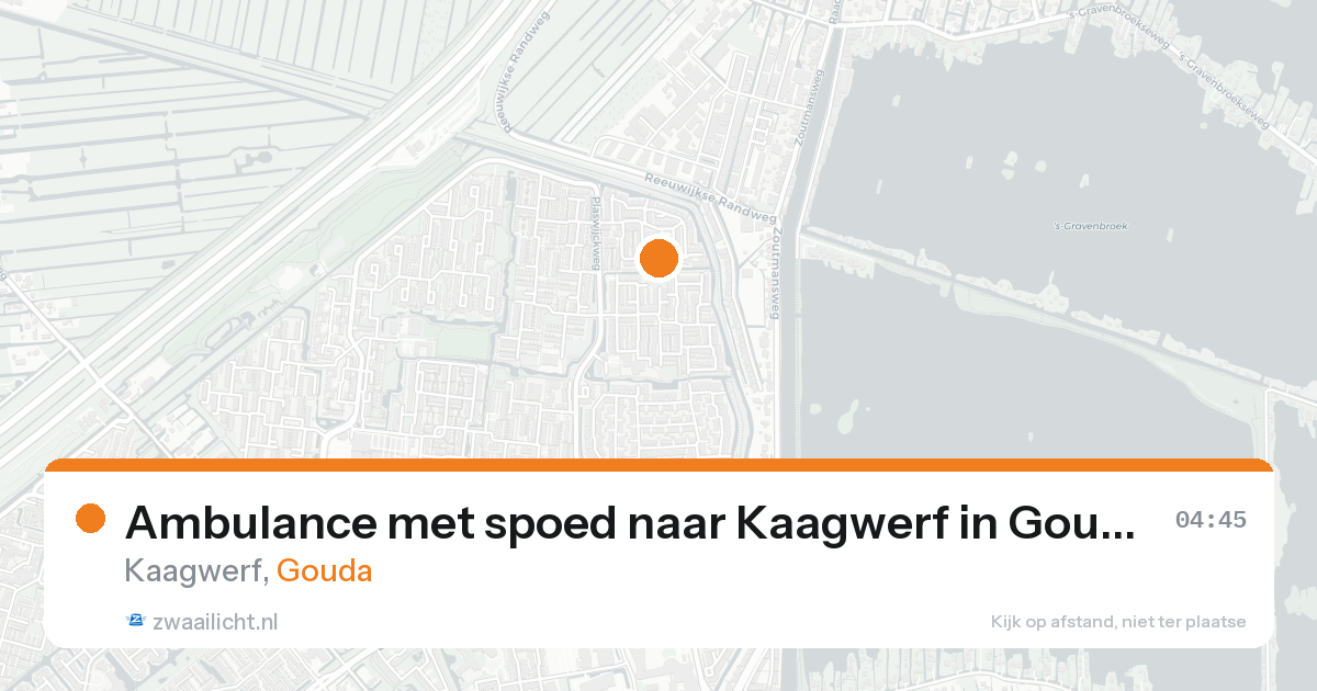 Ambulance met spoed naar Kaagwerf in Gouda — 22 aug 2026