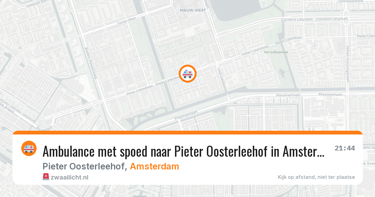 Ambulance met spoed naar Pieter Oosterleehof in Amsterdam — 8 feb 2026