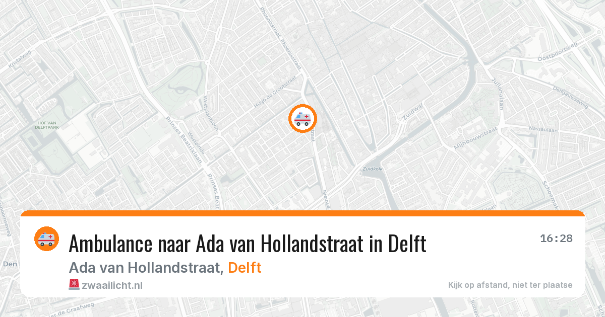 Ambulance naar Ada van Hollandstraat in Delft — 7 mei 2026