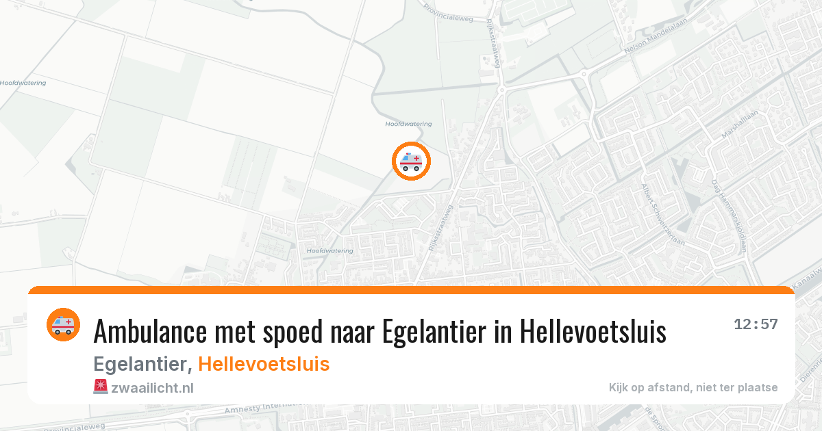 Ambulance met spoed naar Egelantier in Hellevoetsluis — 15 jun 2026