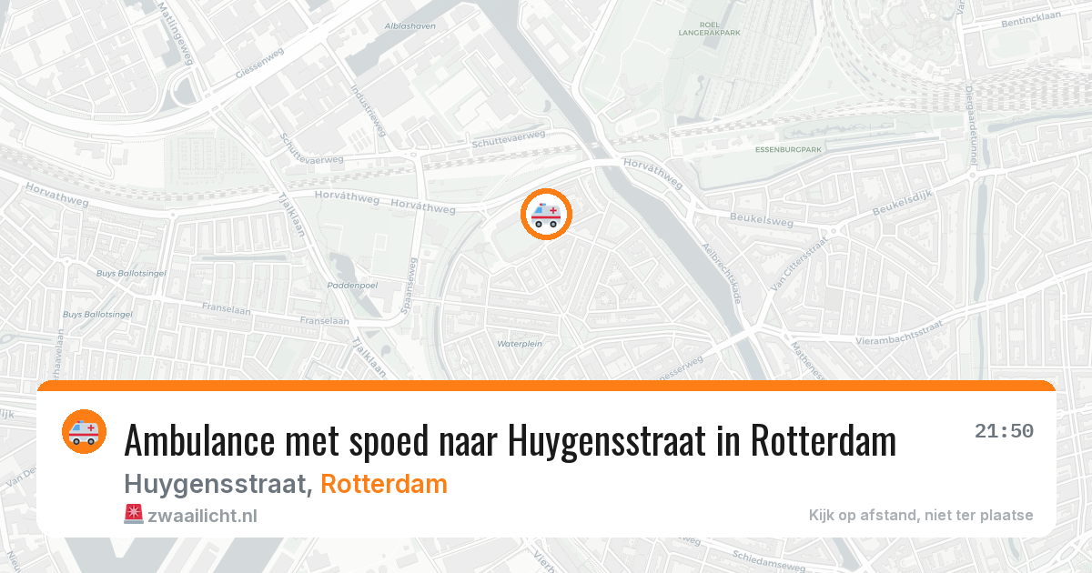 Ambulance met spoed naar Huygensstraat in Rotterdam — 12 aug 2026