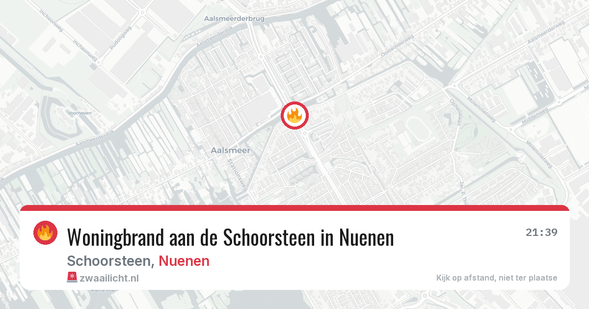 Woningbrand aan de Schoorsteen in Nuenen — 9 jun 2026