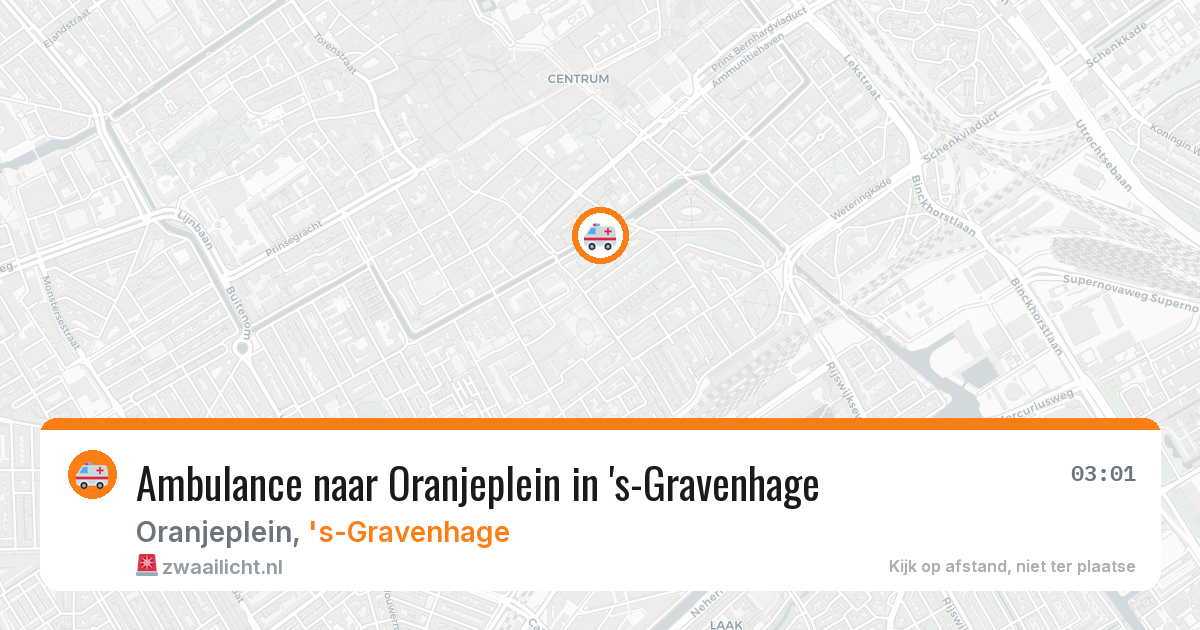 Ambulance naar Oranjeplein in 's-Gravenhage — 17 jul 2026