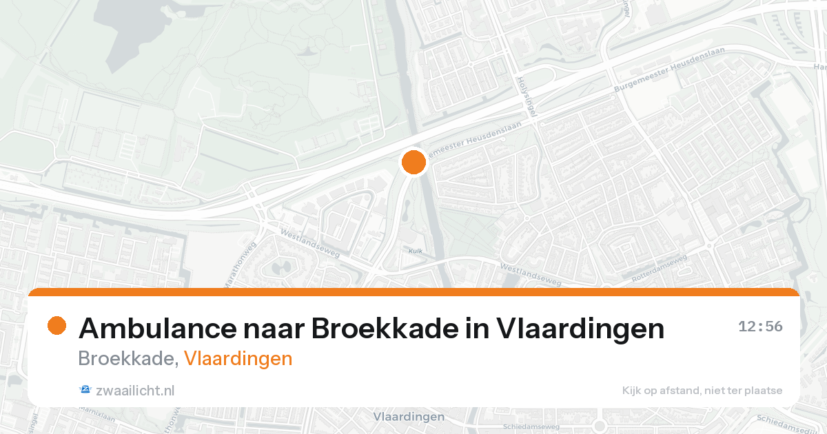 Ambulance naar Broekkade in Vlaardingen — 16 aug 2026