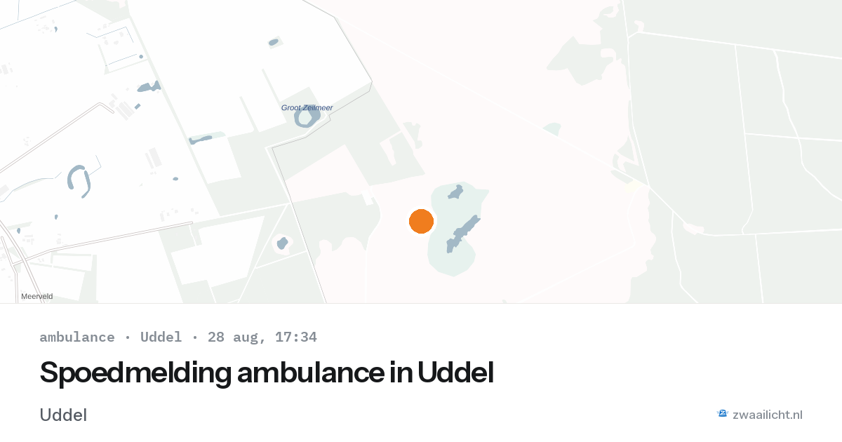 Spoedmelding ambulance in Uddel — 28 aug 2026