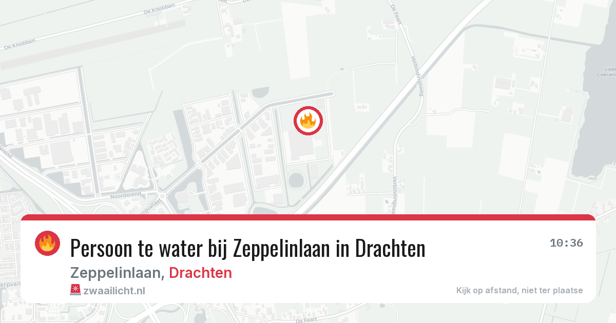Persoon te water bij Zeppelinlaan in Drachten — 11 mei 2026
