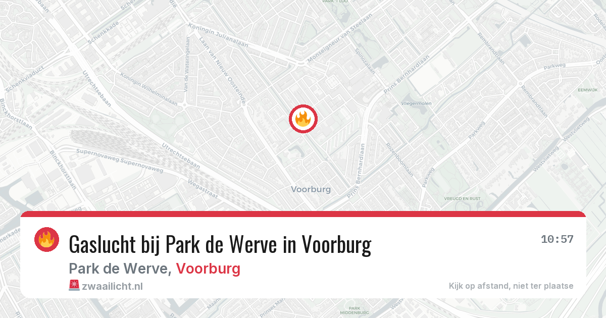 Gaslucht bij Park de Werve in Voorburg — 3 aug 2026