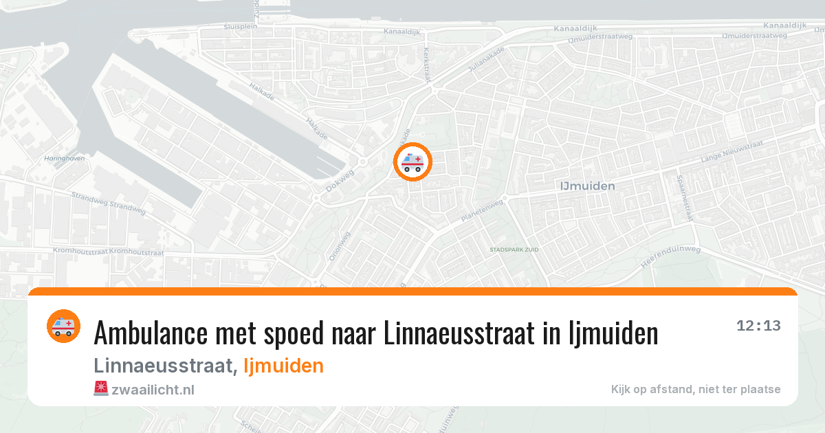 Ambulance met spoed naar Linnaeusstraat in Ijmuiden — 3 aug 2026
