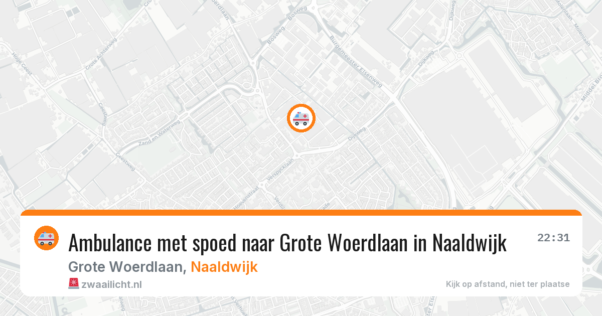 Ambulance met spoed naar Grote Woerdlaan in Naaldwijk — 24 apr 2026