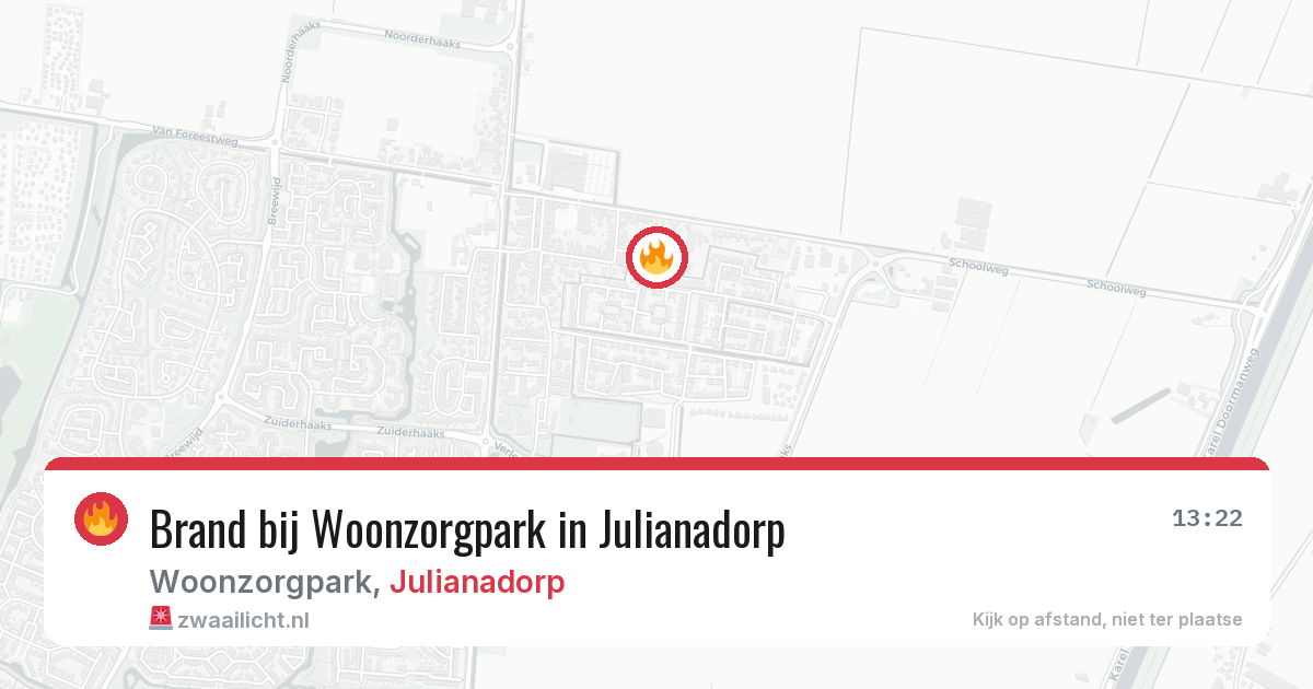 Brand bij Woonzorgpark in Julianadorp — 16 jun 2026