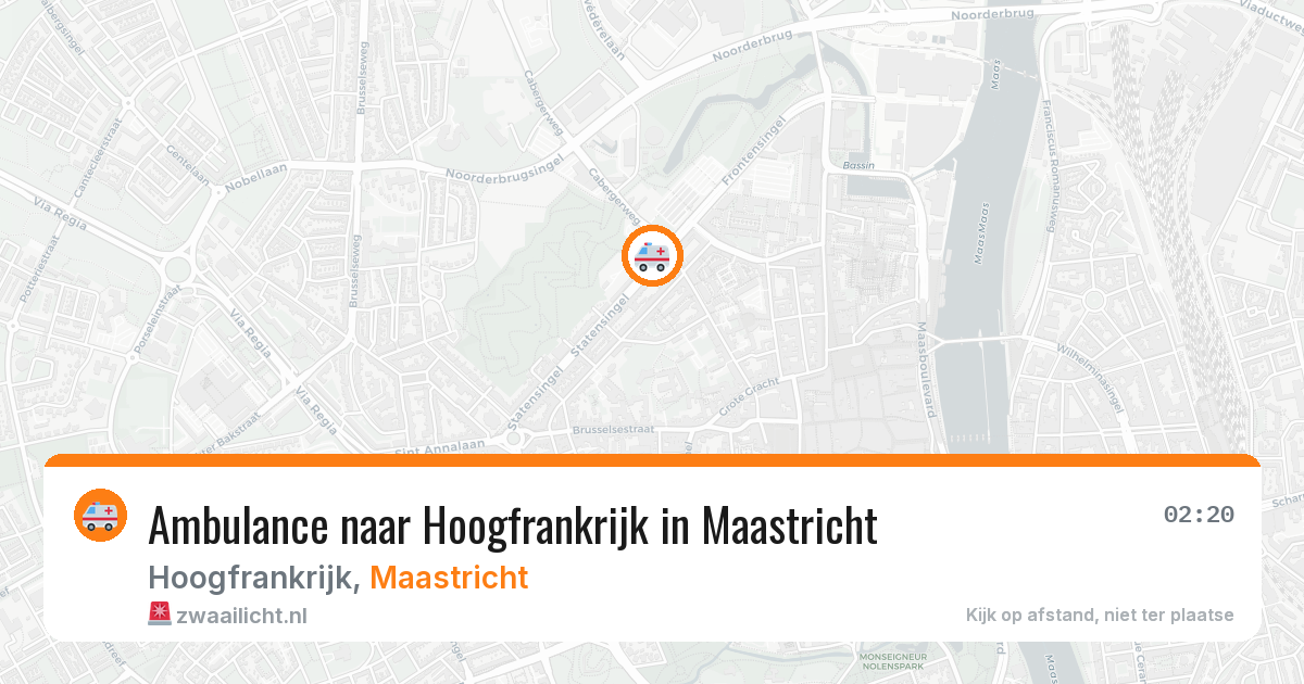 Ambulance naar Hoogfrankrijk in Maastricht — 2 mei 2026