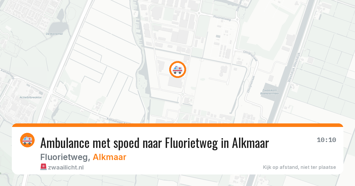 Ambulance met spoed naar Fluorietweg in Alkmaar — 13 apr 2026