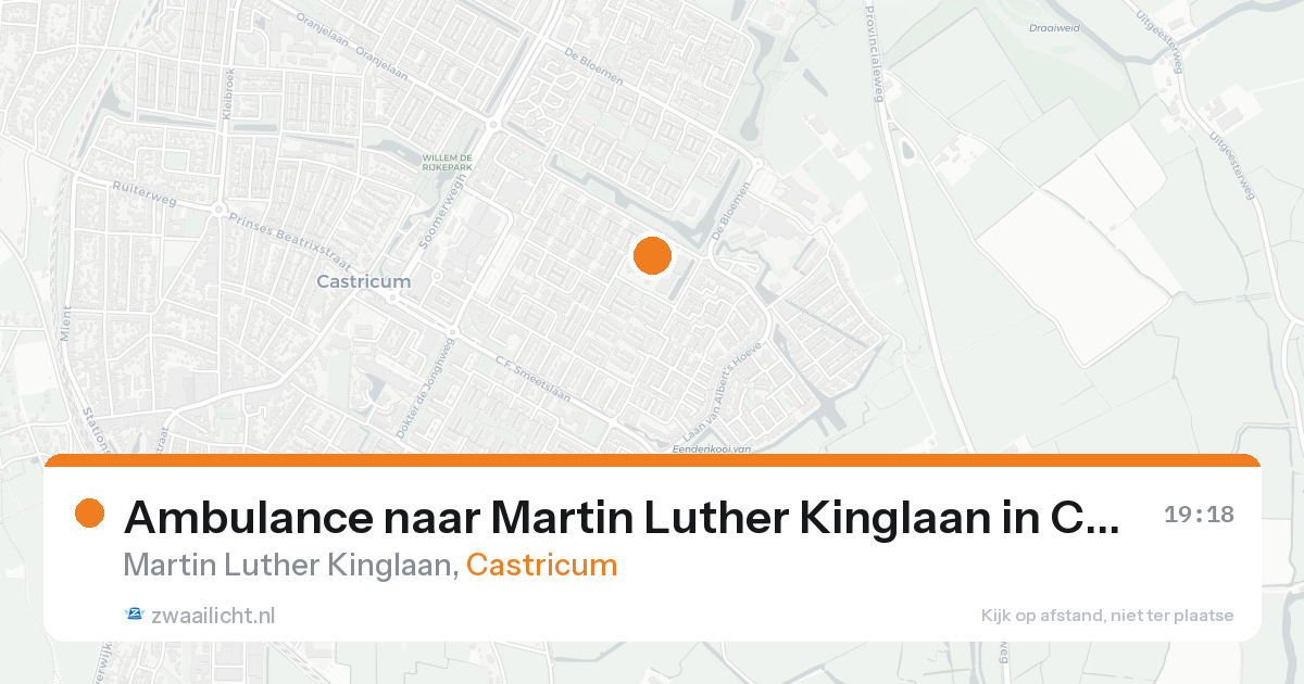 Ambulance naar Martin Luther Kinglaan in Castricum — 19 aug 2026