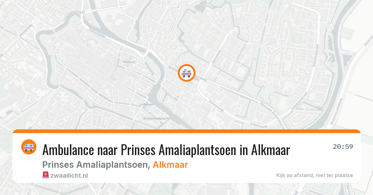 Ambulance naar Prinses Amaliaplantsoen in Alkmaar — 29 jul 2026