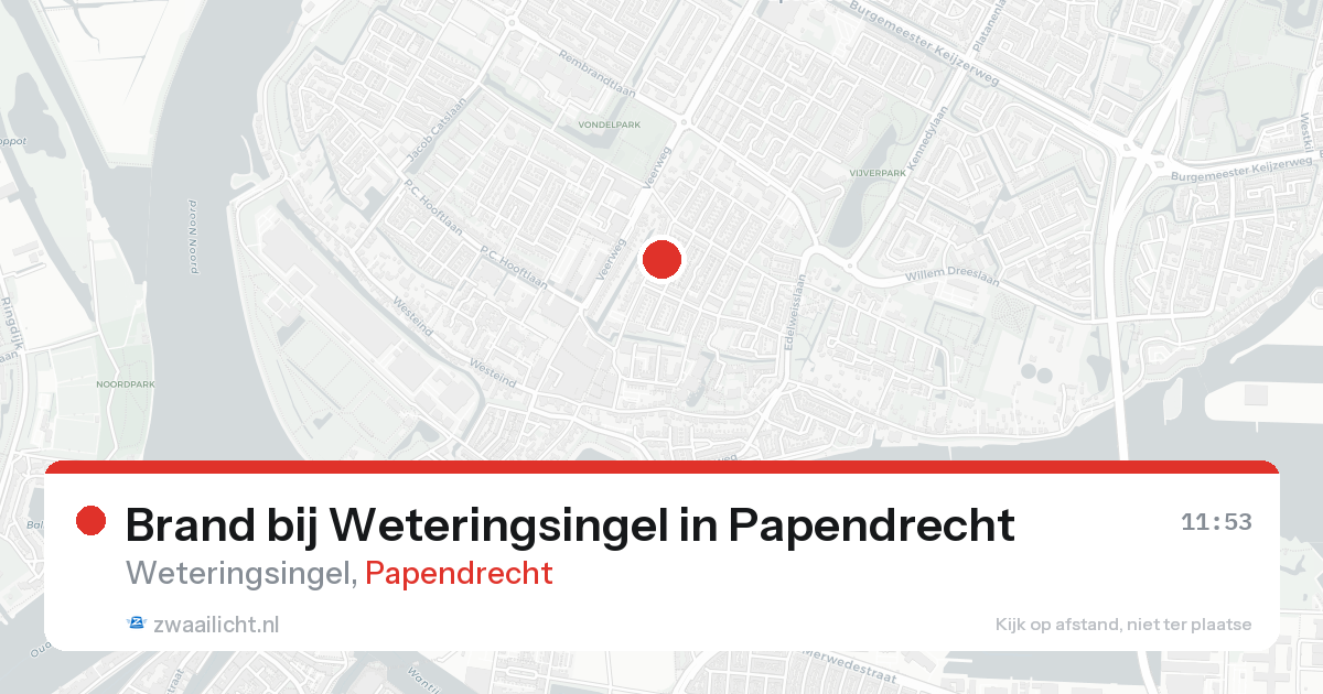 Brand bij Weteringsingel in Papendrecht — 10 mrt 2026