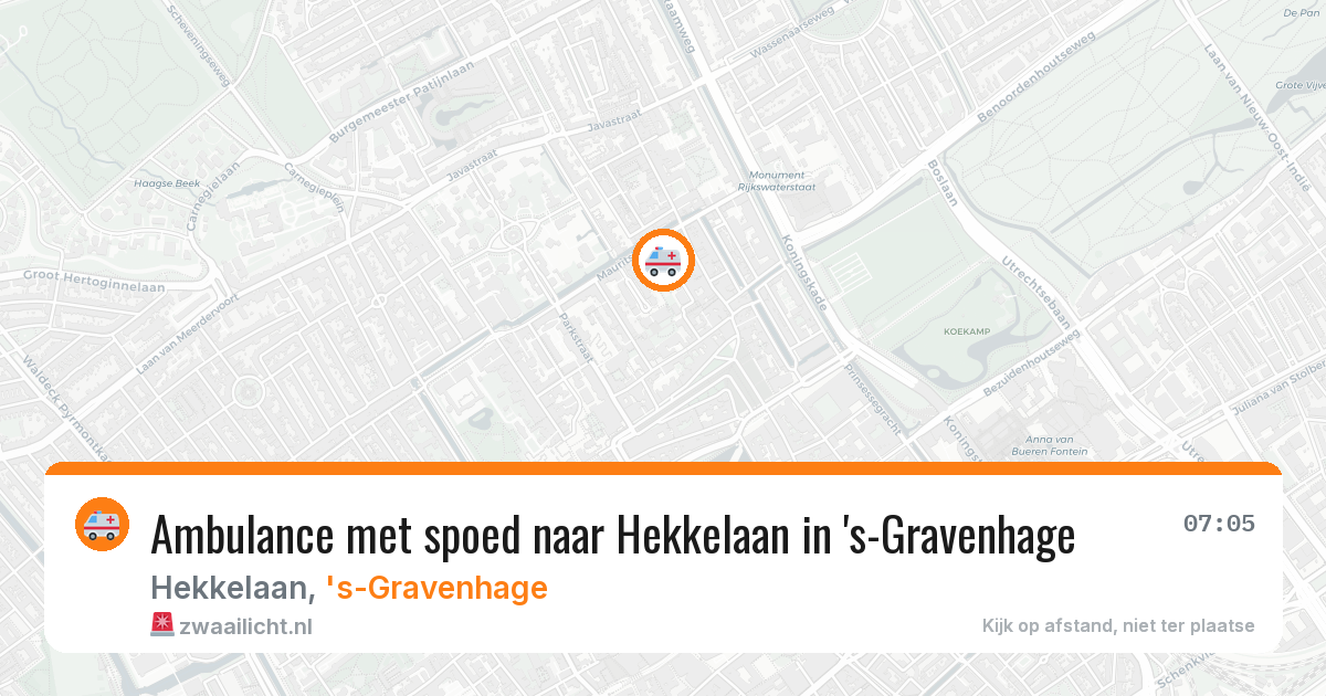 Ambulance met spoed naar Hekkelaan in 's-Gravenhage — 3 apr 2026