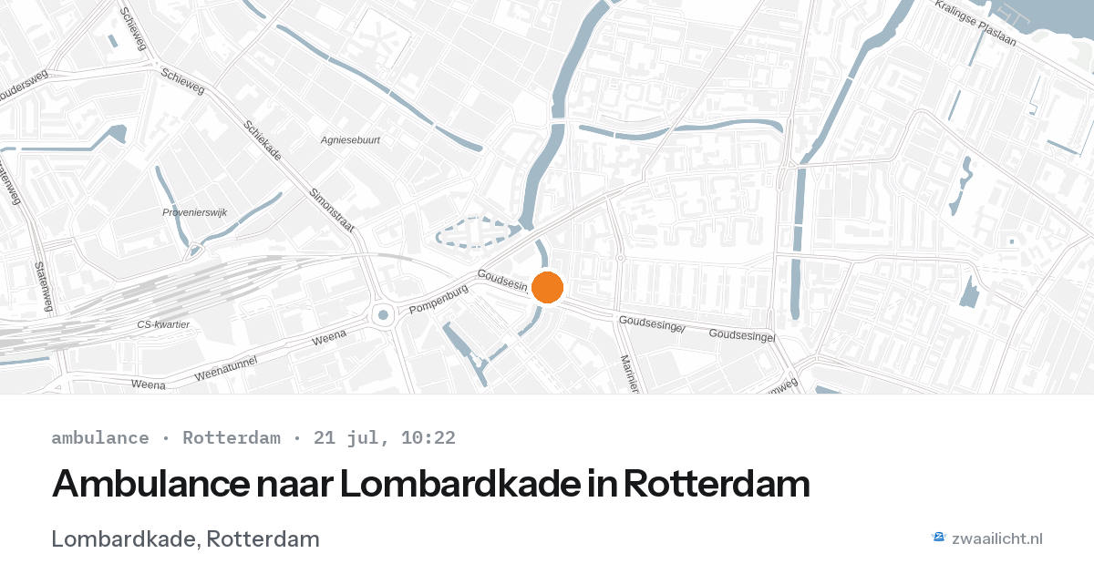 Ambulance naar Lombardkade in Rotterdam — 21 jul 2026