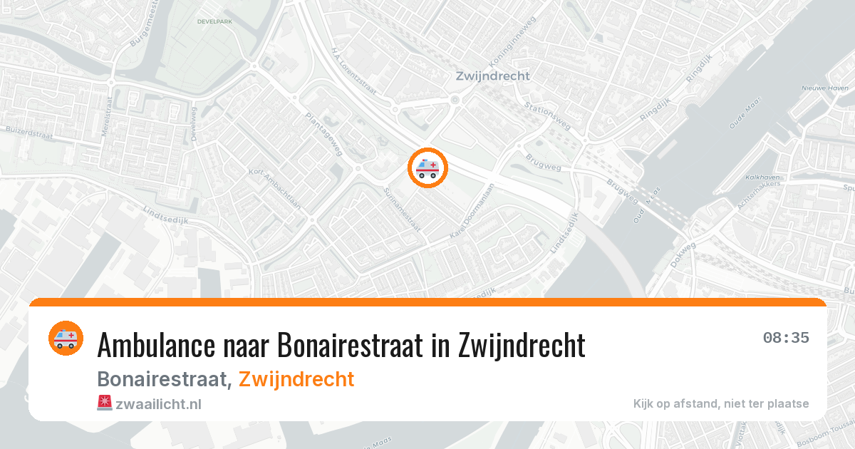 Ambulance naar Bonairestraat in Zwijndrecht — 8 mei 2026