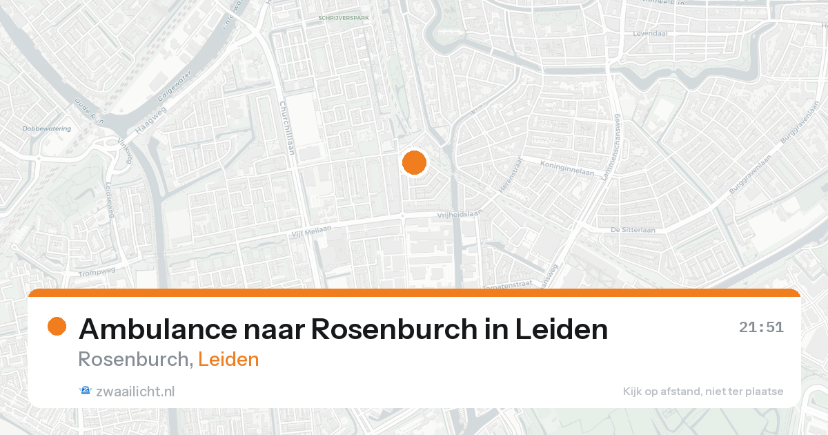 Ambulance naar Rosenburch in Leiden — 20 aug 2026