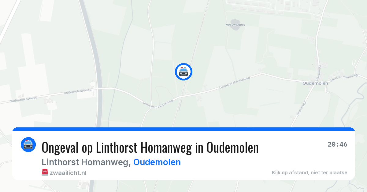 Ongeval op Linthorst Homanweg in Oudemolen — 29 jan 2026