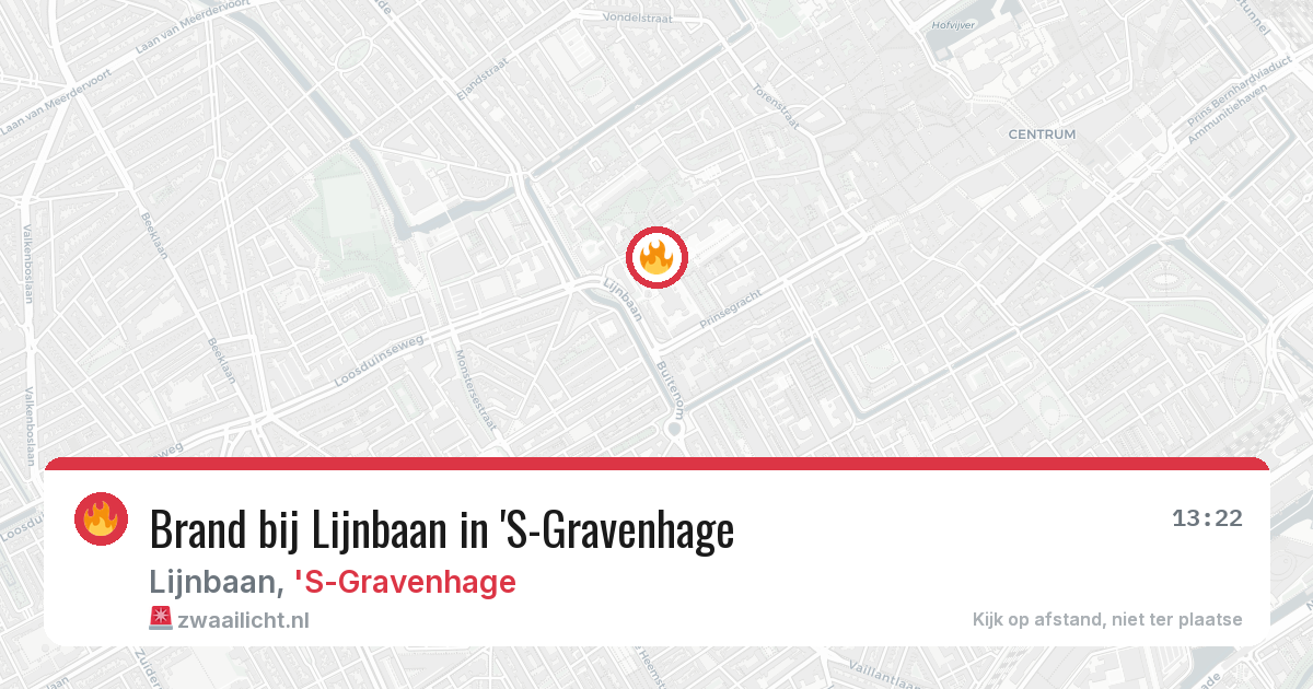 Brand bij Lijnbaan in 'S-Gravenhage — 4 aug 2026