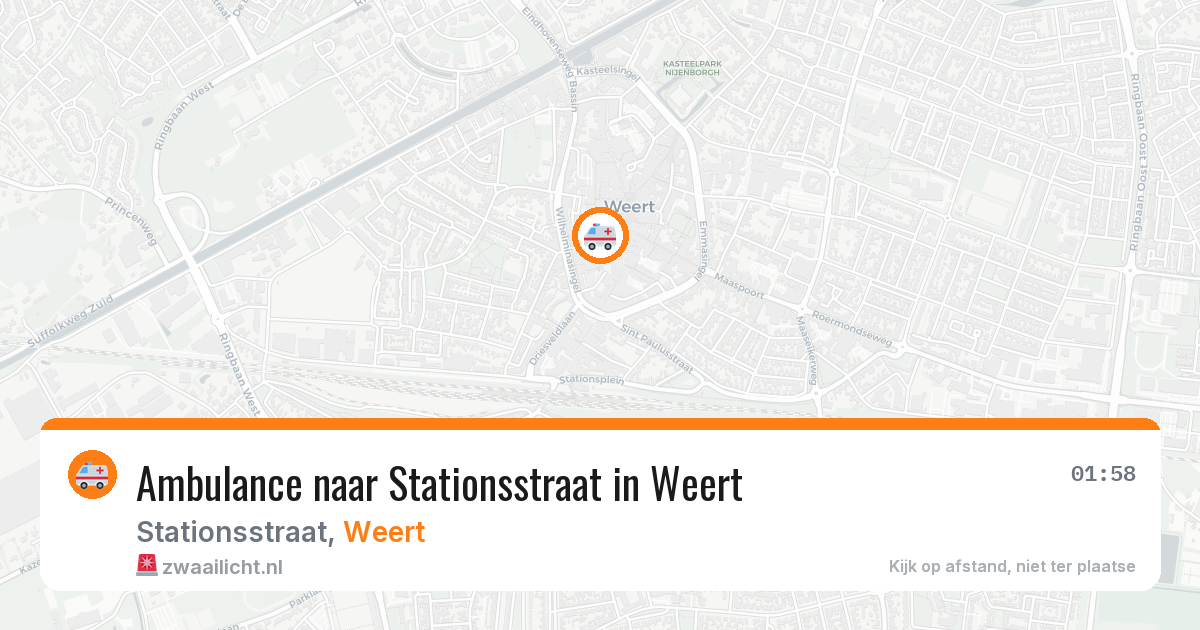 Ambulance naar Stationsstraat in Weert — 26 jun 2026