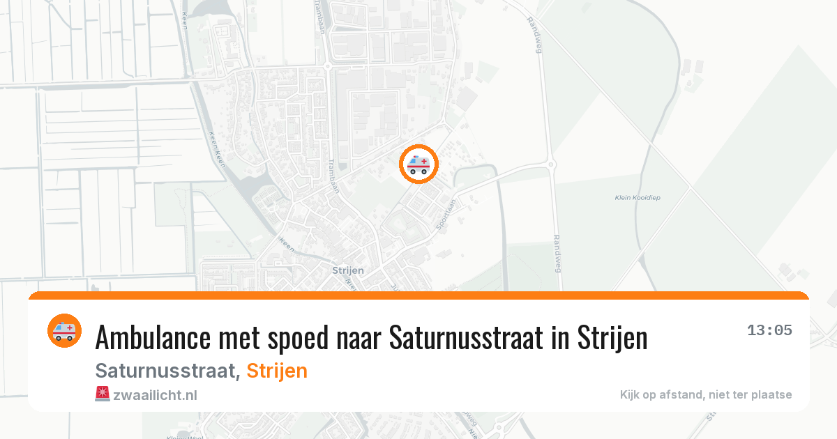 Ambulance met spoed naar Saturnusstraat in Strijen — 21 jun 2026