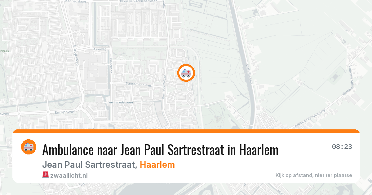 Ambulance naar Jean Paul Sartrestraat in Haarlem — 6 jun 2026